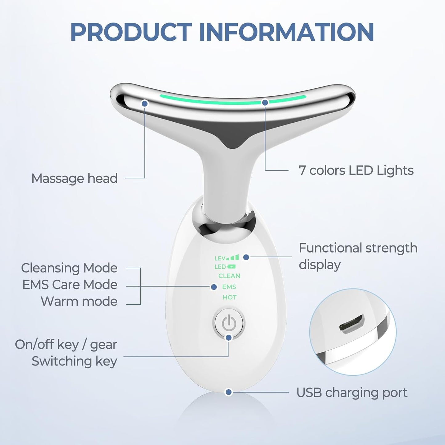 GlowLift™ Mini – LED-apparaat voor nek- en gezichtslifting